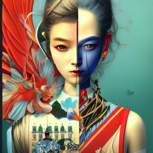 Image similar to Stockholm city portrait, Japanese, Pixar style, by Tristan Eaton Stanley Artgerm and Tom Bagshaw.