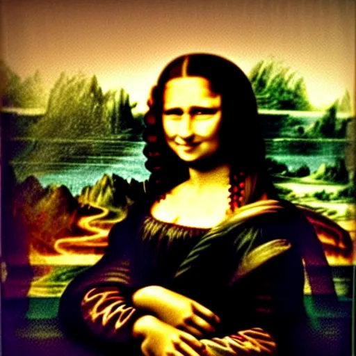 Image similar to Bob Ross's Mona Lisa