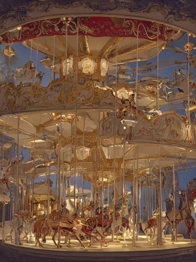 Image similar to carousel by disney concept artists, blunt borders, rule of thirds