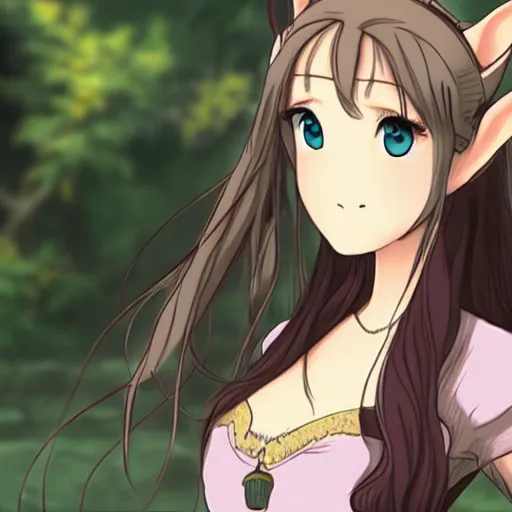 Prompt: Portrait of a beautiful elf, anime beautiful visual key