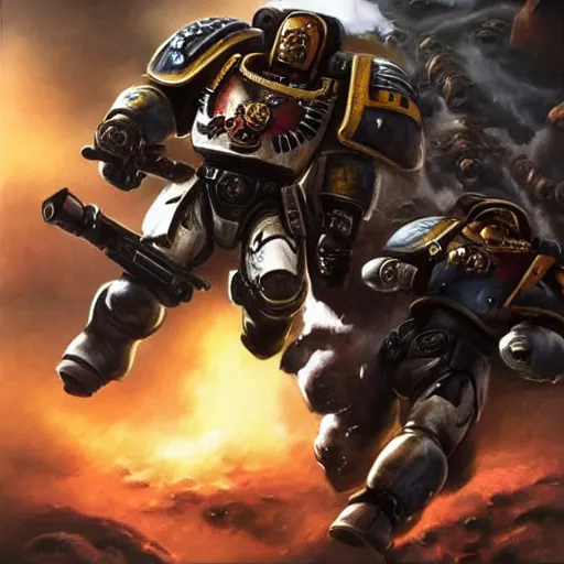 Image similar to Space Marine hyperrealistic