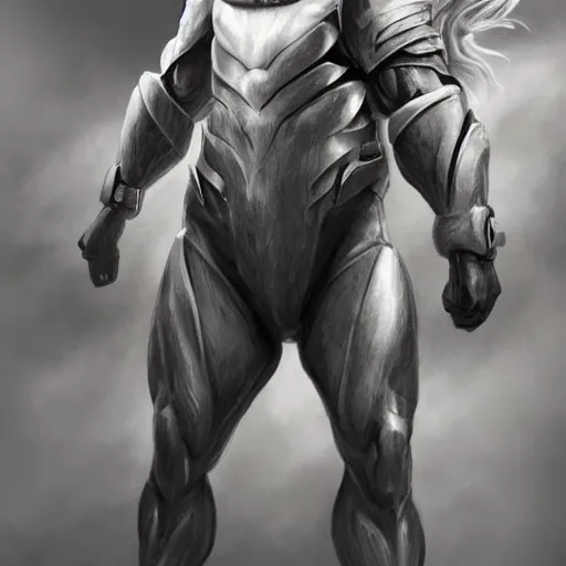 Image similar to an enormously muscular anthro horse in a research facility wearing a skintight body armor, exaggerated physique, long white mane, equine, anthro art, furaffinity, highly detailed, digital painting, artstation, concept art, illustration, art by artgerm, greg rutkowski, ruan jia