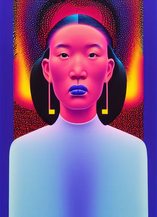 Prompt: peggy gou by shusei nagaoka, kaws, david rudnick, airbrush on canvas, pastell colours, cell shaded, 8 k