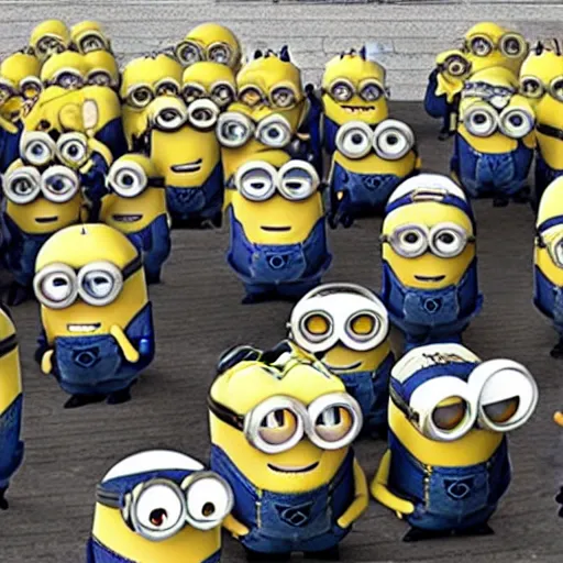 Prompt: Minions with Hitler