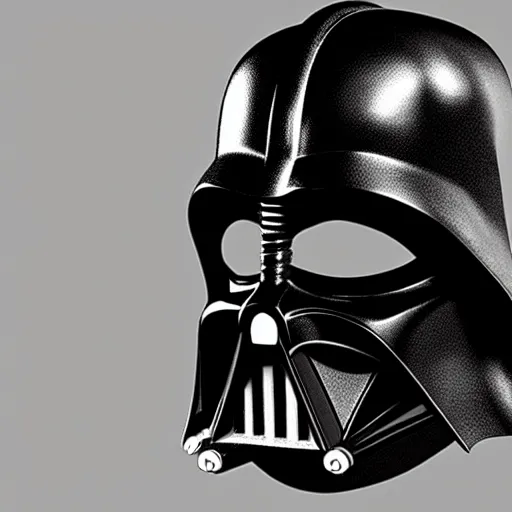 Image similar to darth vader mask modeled and rendered using 3 ds max, hdr light studio and v - ray