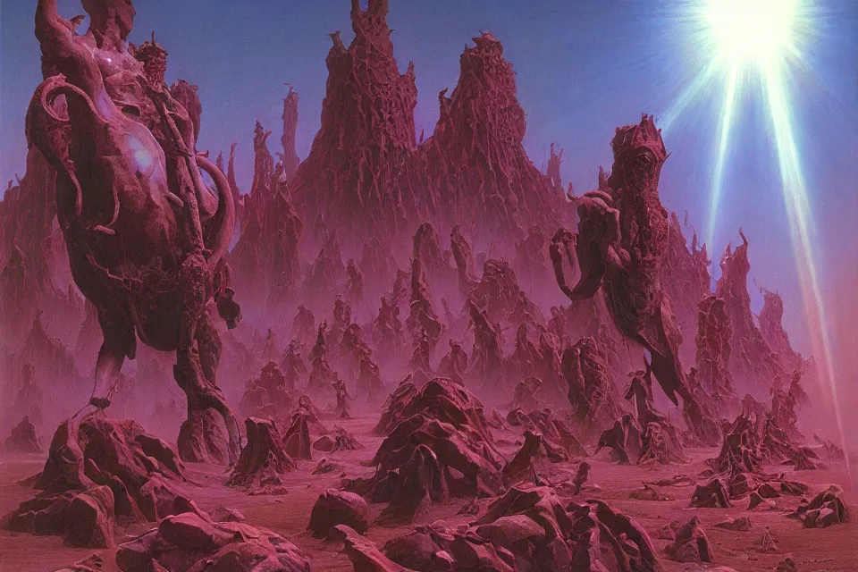 Image similar to divine light, wayne barlowe.