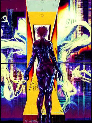 Image similar to a dream divided by zero : : hyperreal surrealism hypermaximal symbolism, paranoid critical method, glitchcore : : by artgerm, nychos, yoji shinkawa, todd mcfarlane — c 1 5