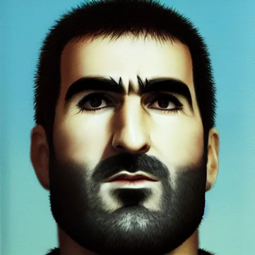 Prompt: Eric Cantona by Okamura Tim