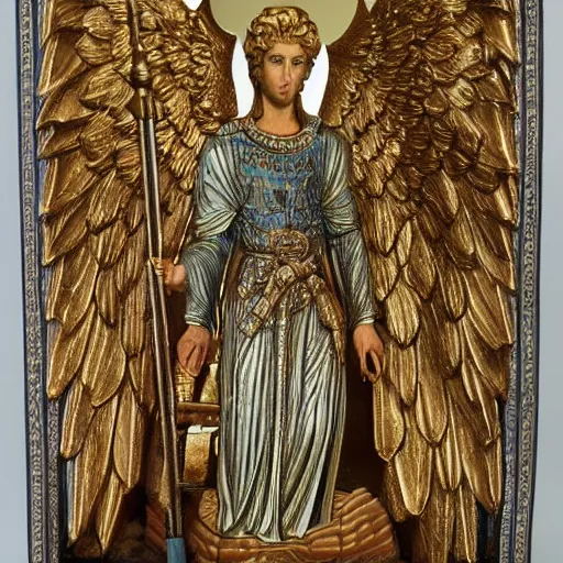 Image similar to archangel michael, intricate, photorealistic