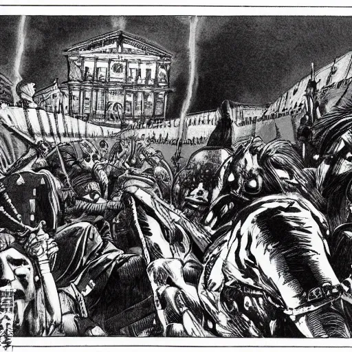 Image similar to the sacking of rome drawn by q hayashida