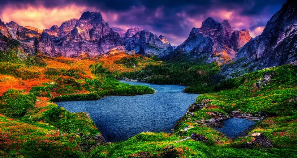 Image similar to an amazing landscape image, 4k