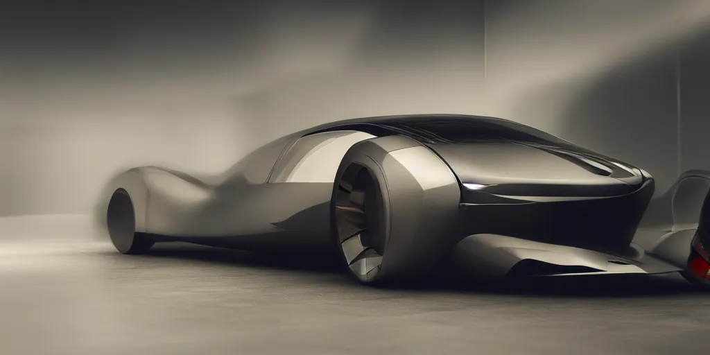 Prompt: a design of a futuristic coupe, designed by Polestar, blade runner background, stained antique copper car paint, black windows, dark show room, dramatic lighting, hyper realistic render, depth of field