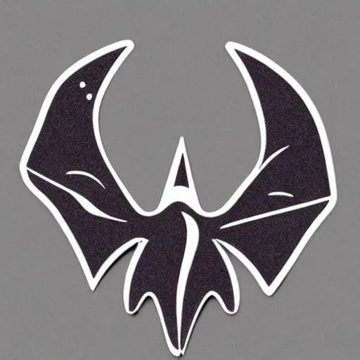 Prompt: symmetrical kawaii bat sticker