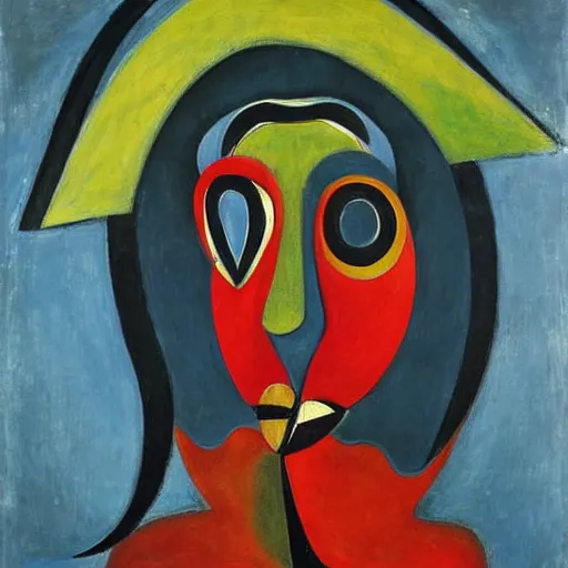 Prompt: by ernst wilhelm nay bleak. a beautiful experimental art of a giant head. the head is bald & has a big nose. the eyes are wide open & have a crazy look. the mouth is open & has sharp teeth. the neck is long & thin.