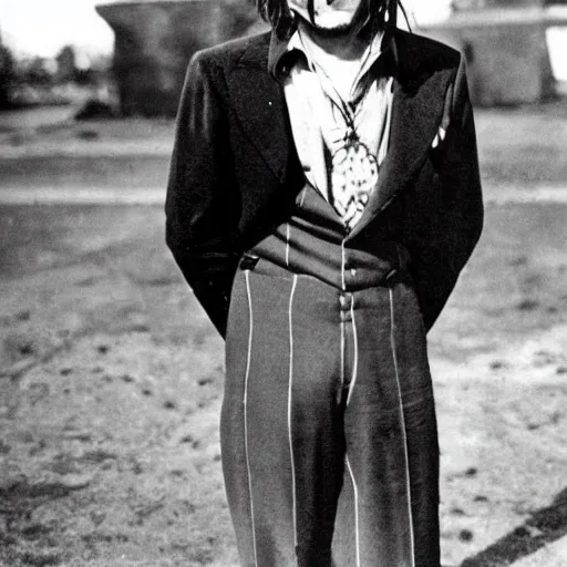 Image similar to a full length portrait photograph of johnny depp taken during wwii in europe