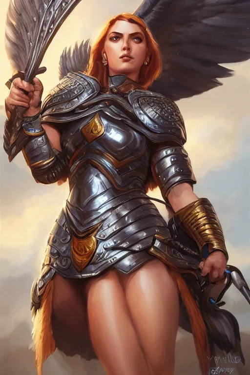 Image similar to amazon valkyrie athena, d & d, fantasy, portrait, highly detailed, headshot, digital painting, trending on artstation, concept art, sharp focus, illustration, art by artgerm and greg rutkowski and magali villeneuve