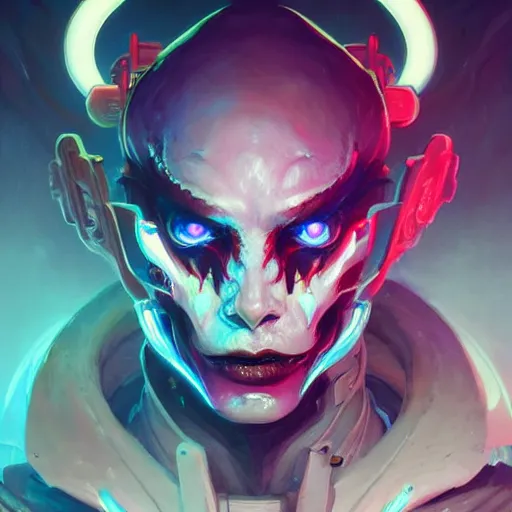 Image similar to a portrait of a demonic cybernetic duke of hell, cyberpunk concept art by pete mohrbacher and wlop and artgerm and josan gonzales, digital art, highly detailed, intricate, sci-fi, sharp focus, Trending on Artstation HQ, deviantart, unreal engine 5, 4K UHD image