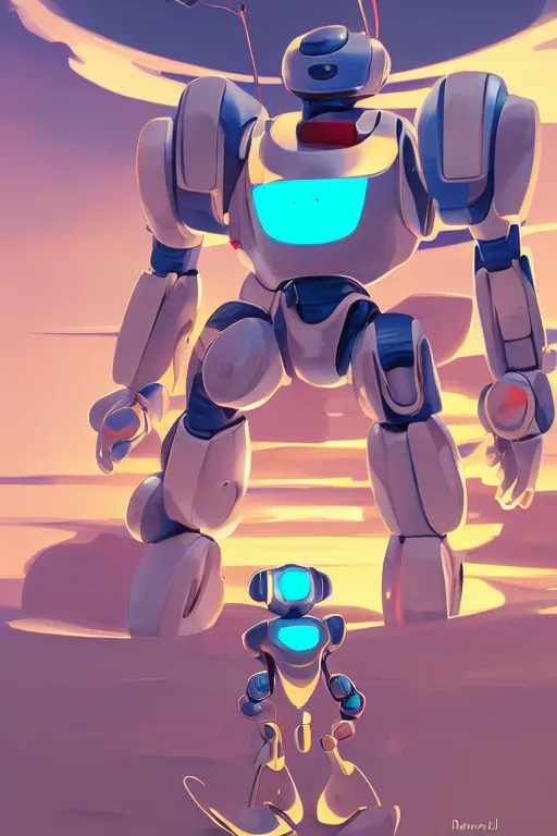 Image similar to metabots medabots medarotto medarot robot minimalist comics, behance hd by jesper ejsing, by rhads, makoto shinkai and lois van baarle, ilya kuvshinov, rossdraws global illumination ray tracing hdr radiating a glowing aura