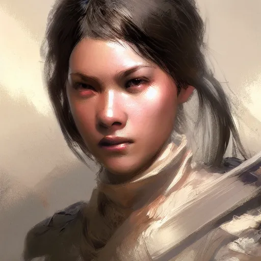 Image similar to a beautiful women swordsman, by craig mullins, by yun ling, by shal. e, grim expression, unreal engine, octane rendering, 8 k, closeup, full body, smooth, trending on artstation, digital illustration, grey hair