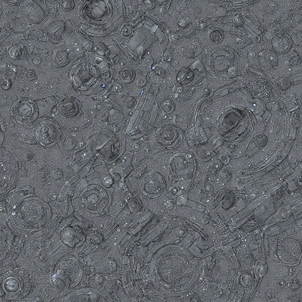 Image similar to seamless tileable texture of sci fi space panels, realistic, very detailed, beautiful, intricate details, space ship gribble, hard surface modeling, zbrush, 3 d maya, sharp focus, substance designer, substance render, substance painter, marmoset, unreal engine, octane render