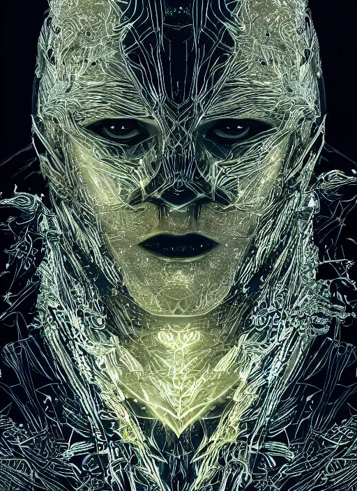 Image similar to glowing silver and golden elements, full close-up portrait, vector crow from unsplash, book cover, green forest, white moon, establishing shot, extremly high detail, photo-realistic, cinematic lighting, pen and ink, intricate line drawings, by Yoshitaka Amano, Ruan Jia, Kentaro Miura, Artgerm, post processed, concept art, artstation, matte painting, style by eddie mendoza, raphael lacoste, alex ross