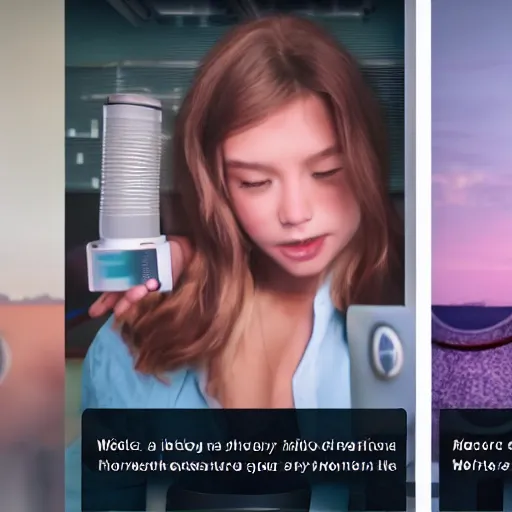 Image similar to an ai made specifically to create tiktok videos about ai generated content made of energy, photorealistic