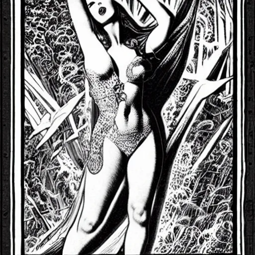 Prompt: art by virgil finlay