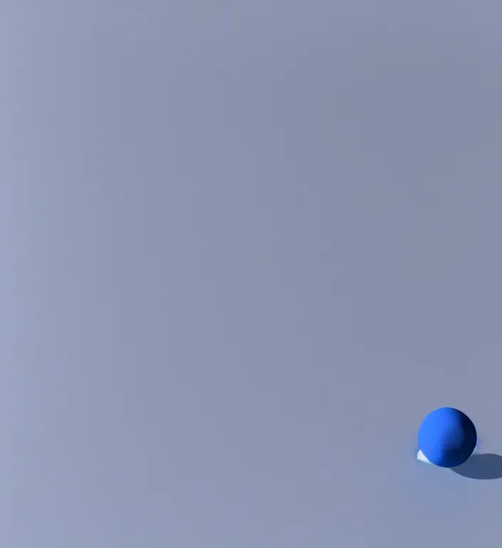 Prompt: a blue ball on a table + specular highlights + ambient occlusion + global illumination + bump map + reflective + caustics + refractive + unreal engine 5