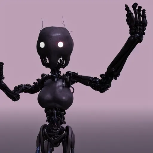 Prompt: grimdark creepy robot, long limbs, unreal engine, 8 k, ultra realistic, ultra detail