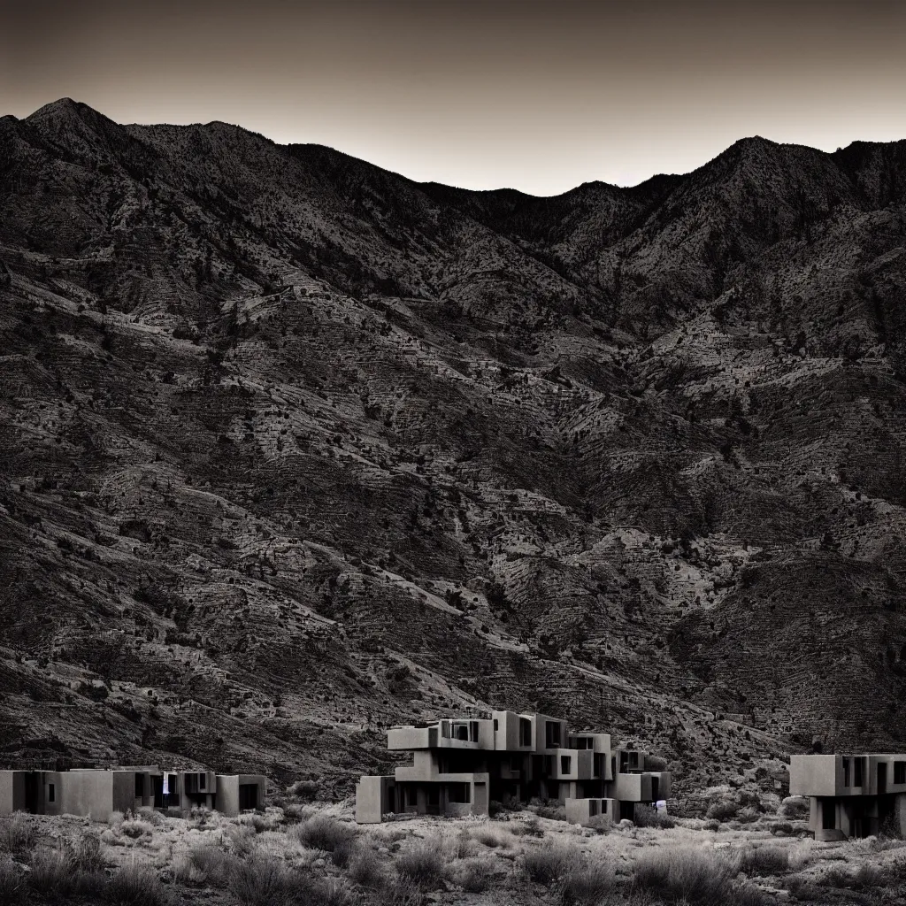 Prompt: cottonwood canyon utah, mads berg, karolis strautniekas, film noir, stippled light, dramatic lighting, editorial illustration, detailed, fine texture, matte print, art deco, brutalism, dark blue + dark orange, red, black, ( ( habitat 6 7 background ) )