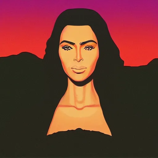 Image similar to “ kim kardashian retro minimalist portrait by jean giraud, moebius starwatcher comic, 8 k ”