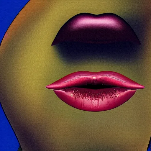 Prompt: a platypus using a lipstick, digital art