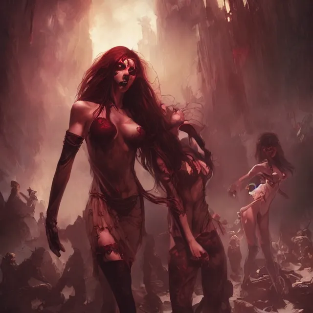 Prompt: vampire the masquerade bloodlines, by stanley artgerm lau, wlop, rossdraws, frank frazetta, andrei riabovitchev, marc simonetti