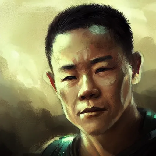 Image similar to “ portrait of jet li by greg rutkowski, young, attractive, highly detailed portrait, scifi, digital painting, artstation, concept art, smooth, sharp foccus ilustration, artstation hq ”