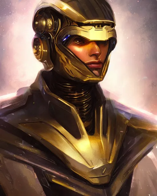 Image similar to portrait of handsome guy in cyber armor, dreamy and ethereal, expressive pose, gold eyes, exciting expression, fantasy, intricate, elegant, many lightning, cold color, highly detailed, digital painting, artstation, concept art, cyberpunk wearing, smooth, sharp focus, led, illustration.