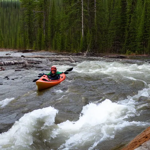 Image similar to kayaking in an alberta river