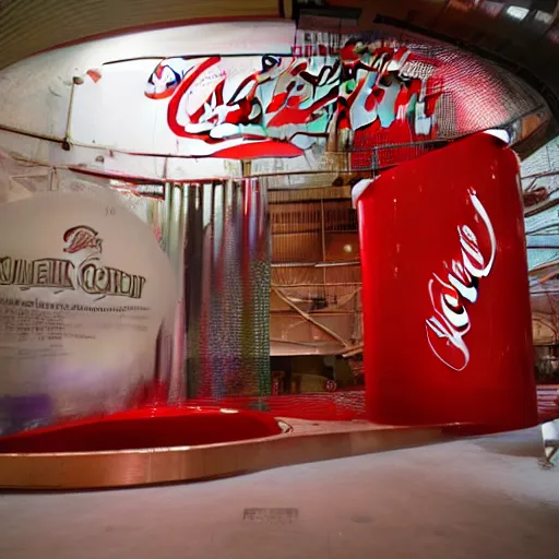 Image similar to coca cola huge tank, ultra realistic, photo