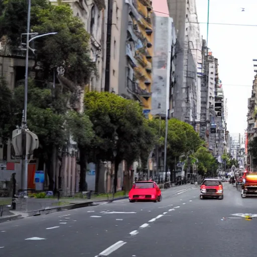 Image similar to dash cam footage in buenos aires streets