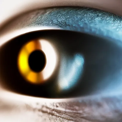 Image similar to cybernetic eye, macro photo, ultra realistic