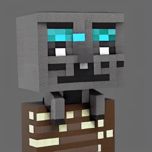 Image similar to dark chocolate statue, minecraft