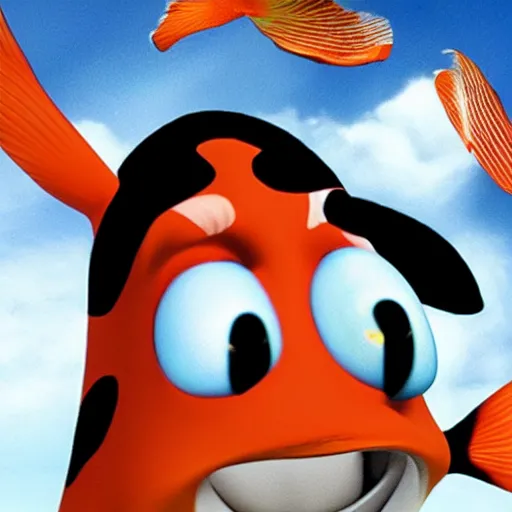 Prompt: obama as a fish, in the style of finding nemo, pixar animation, obama is a fish, pixar style