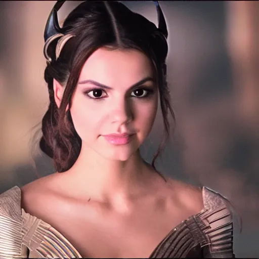 Image similar to victoria justice as princess padme in star wars episode 3, 8k resolution, full HD, cinematic lighting, award winning, anatomically correct