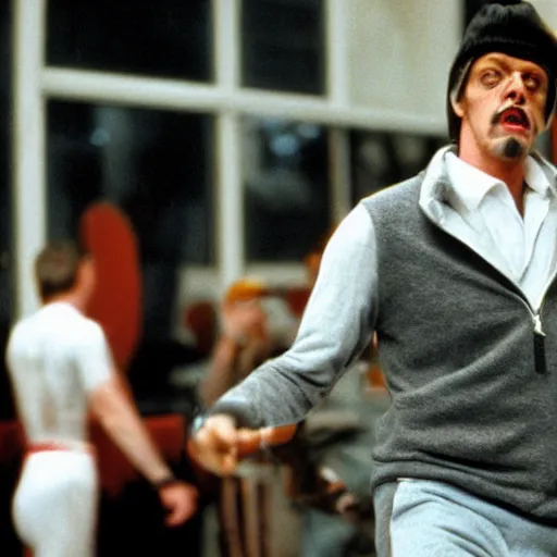 Image similar to Steve Buscemi as Rocky Balboa, movie still