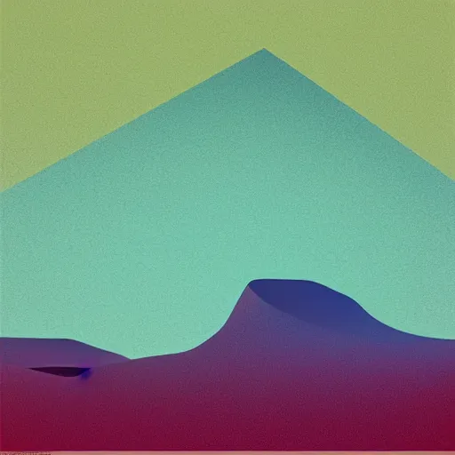 Image similar to minimalist landscape chromostereopsis, beeple