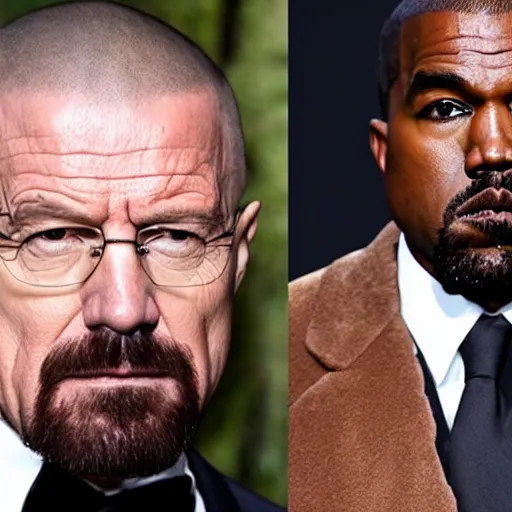 Image similar to walter white and kanye west