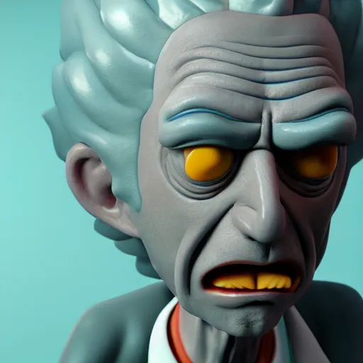 Prompt: rick from rick and morty 3 d render photorealistic unreal engine photorealistic ultra - realistic adultswim by alexandre touguet