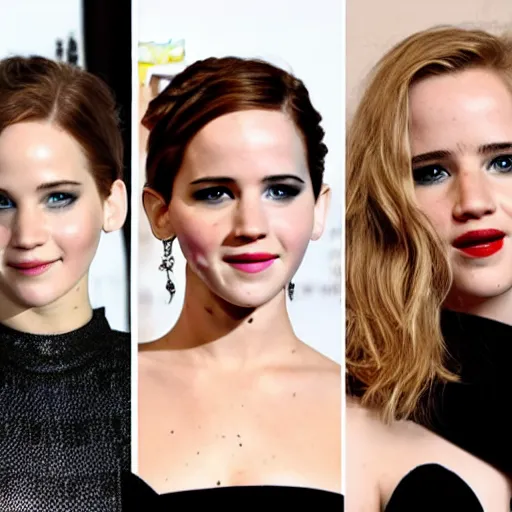 Prompt: jennifer lawrence emma watson eva green scarlet johansson