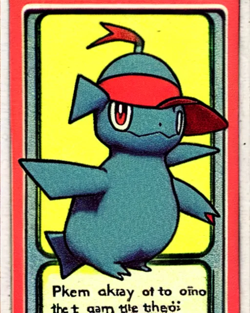 Image similar to a pokemon card from the 1 9 1 0 s