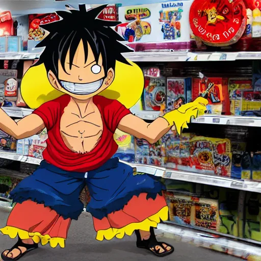 Image similar to luffy in Walmart