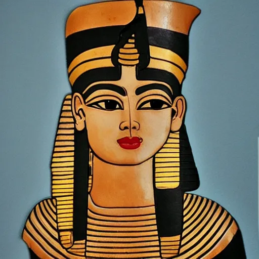 Prompt: Ancient Egyptian Hot Queen Sweating, potrait, Beautiful